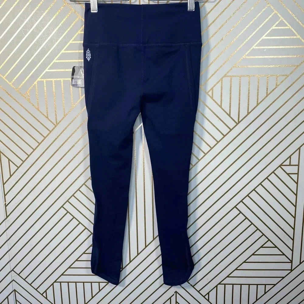 Free‎ People High-Rise 3/4 Infinity Leggings Navy